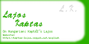 lajos kaptas business card